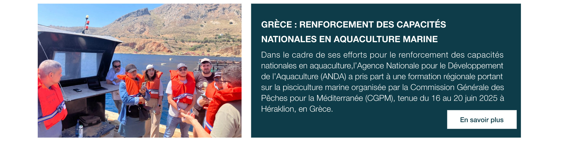 Formation en Grèce - Aquaculture marine